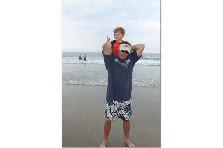 Brady and Daddy at the Outer Banks, 2007