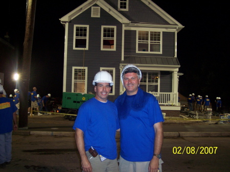 Buddy Joe C. and me at the Extreme Makeover home Aug. 2007