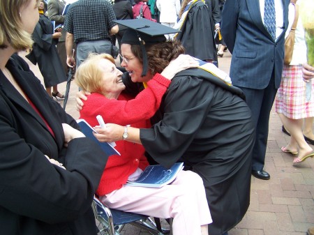 My 84 yr old mother & me after graduation