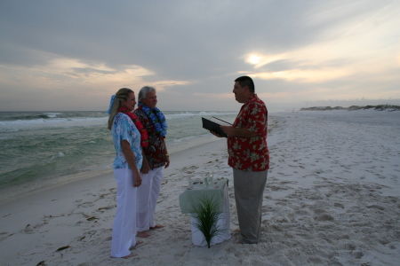 Donna and Larry's Wedding on Destin, Florida beach