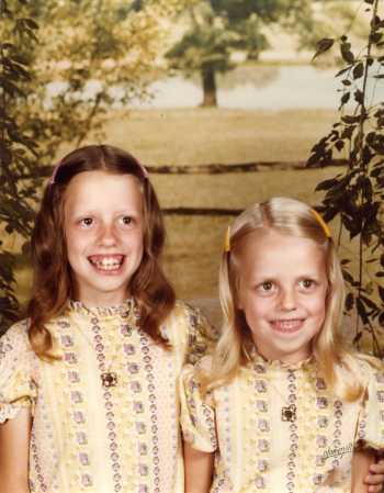 Kimberly and Katherine age 5 and 7.