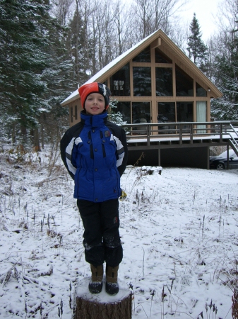 Sasha at our Vermont Ski House