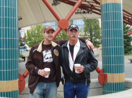 The Forks in Winnipeg with son