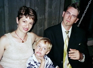 Us after a wedding in '04