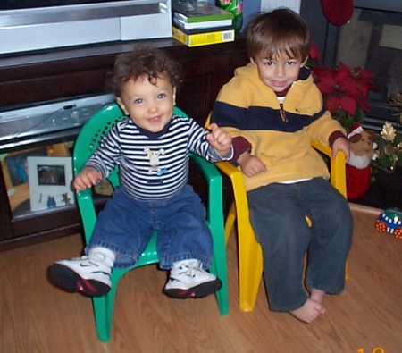 My grandsons, Coen and Gavin