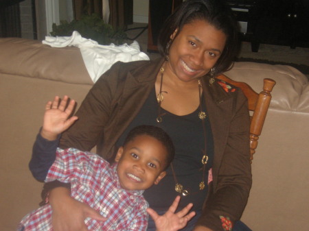 My beautiful wife and oldest son Chillin