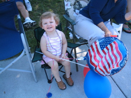 Cute photo of my daughter Makensie at the parade