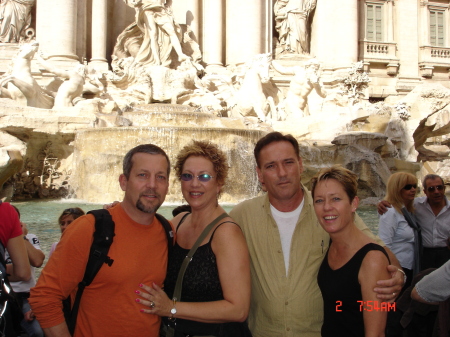 At Trevi Fountain in Rome.