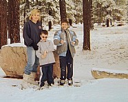 My boys and I in the snow..