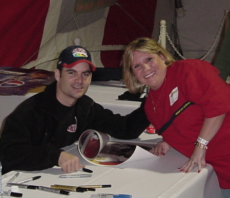 Bridget with Jeff Gordon - Vegas