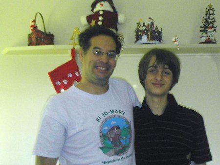 Christmas 07 With oldest son Mark
