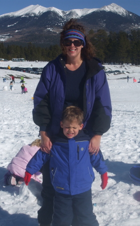 Braeden and I sledding in Flagstaff 12/23/07