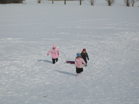 sledding with the grandkids