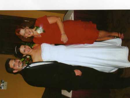 Stephen, Jen and me at their wedding 2004