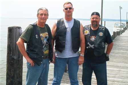 Couple of old college buddies on a motorcycle trip