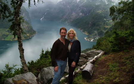 Liz and me above Geiranger Fiord