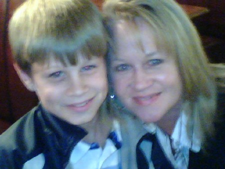 My son and I at his bday dinner