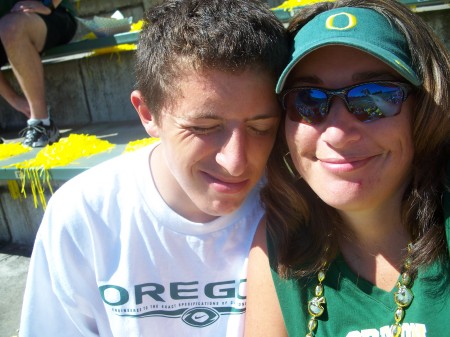 Me and drew at the ducks game!