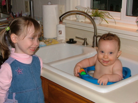 Bath time for Alex