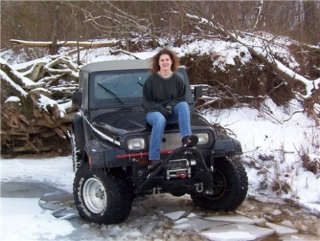 Me on Travis's Jeep