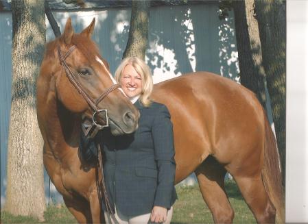 Jodie & my horse Garth