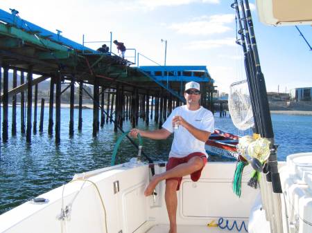 Fueling the boat Turtle Bay Baja Mex.