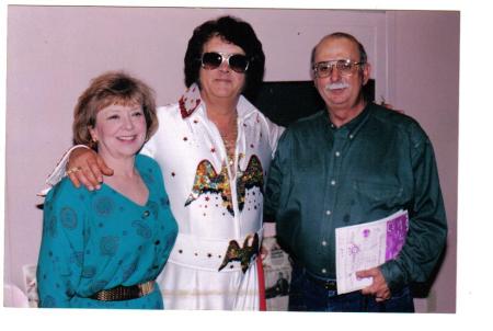 My wife Liz, Wayne Urbaniak, & me after a show.