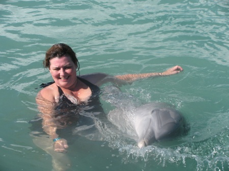 Me swimming with the dolphins.