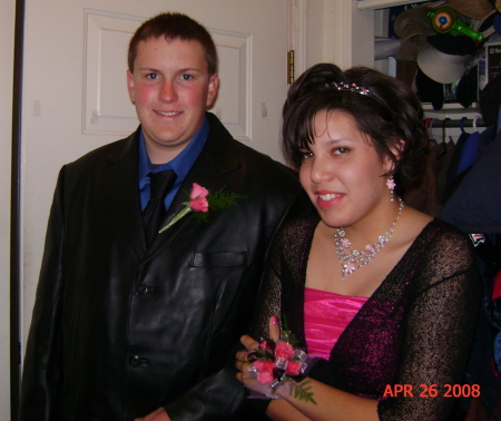 Our oldest, Jas and her prom date, Brian.