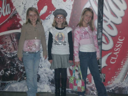 My daughter and her friends at the Hannah Montana concert