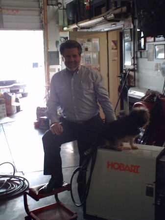 Me & Mister Dog in my shop