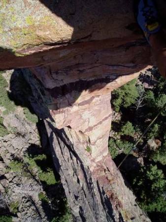 West Overhang of The Maiden. Boulder, CO