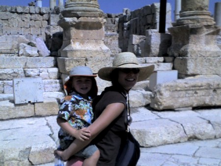 Evan (my little guy) and myself in Jordan