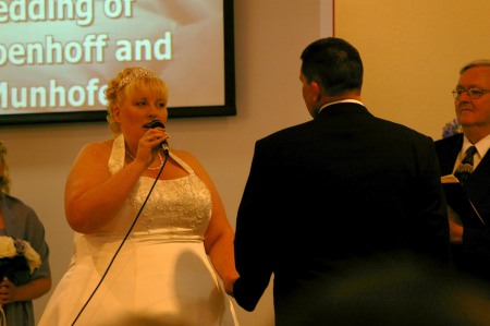 Singing to my Handsome Groom