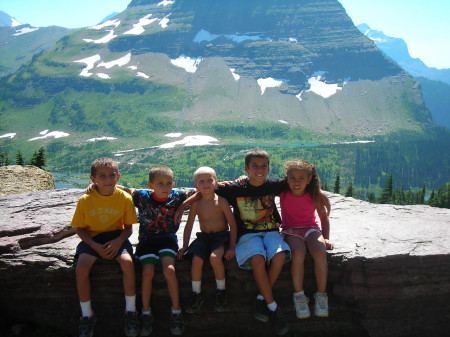 5 kids in Glacier National Park