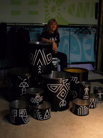 I painted these drums for my band.