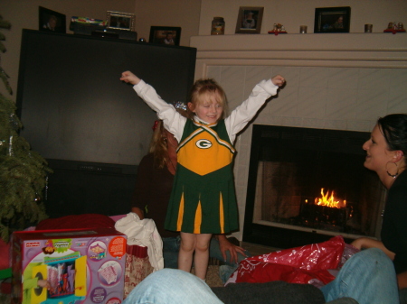 grandma's packer backer....her first words were "touchdown!"