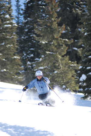 Skiing in Powder