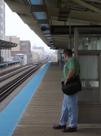 Waiting on the El in Chicago