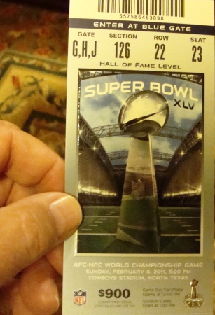 My Superbowl ticket