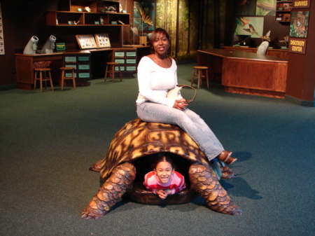 Ebony and Kiara in turtle