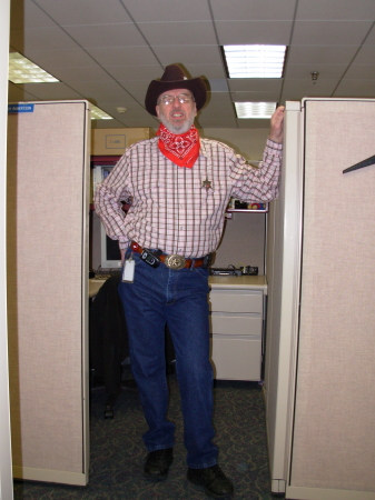 Dave at work on Western Theme Day