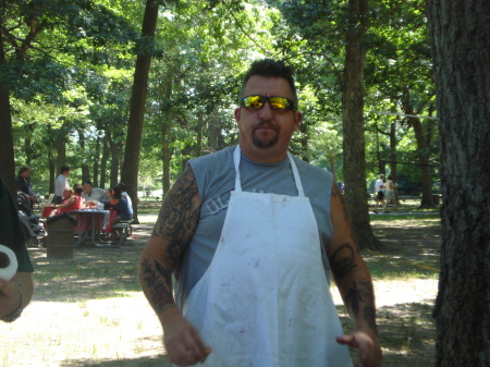 My husband big T the chef