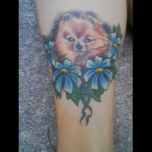 My Peanut, tattooed on my leg