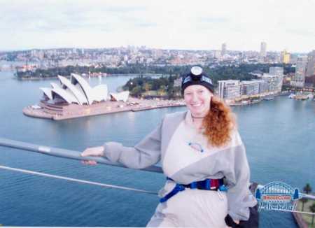 On top of the Sydney Harbor Bridge. Oh, what a view!