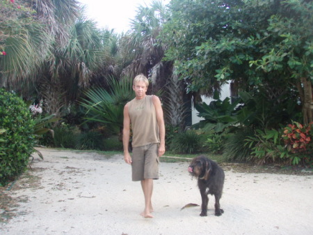 My dog Jesse and me at the house in Melbourne Bch.
