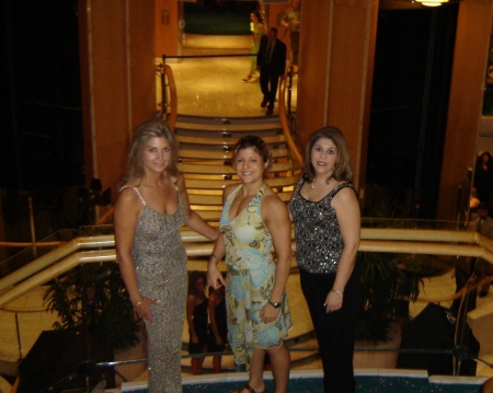My sisters and me at a formal cruise night to Cozumel