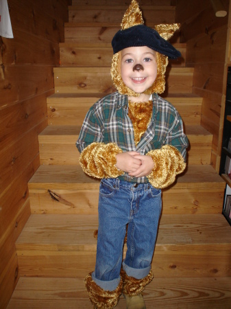 Jett as Wally the Wolf in preschool play