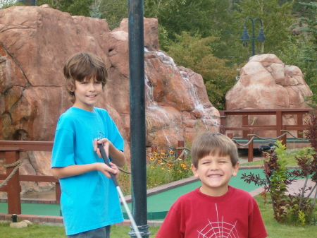 My sons, Sam and Ben, playing putt-putt in Estes Park, CO. Summer 2007.