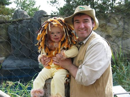 Halloween 2005 Zookeeper and Lion